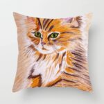 Ginger Tabby Cat Cushion Pillow