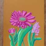 Pastel Flower Artwork by Sara at Dinky Drawings