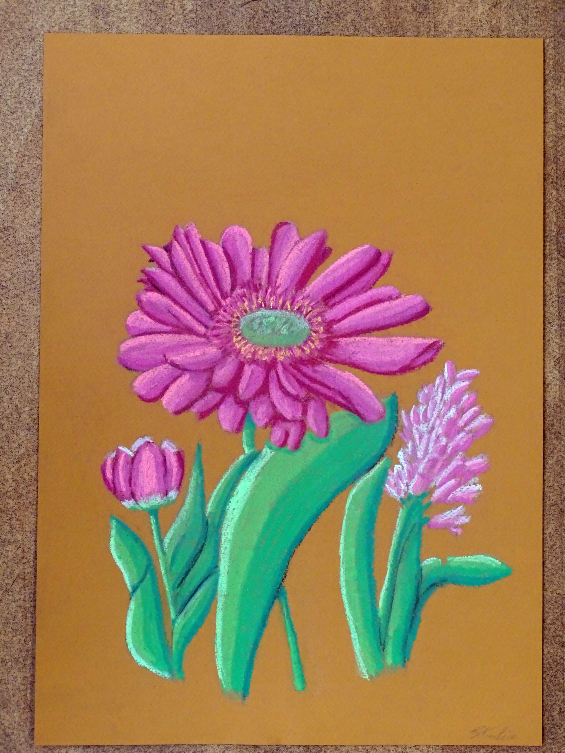 Pastel Flower Artwork by Sara at Dinky Drawings