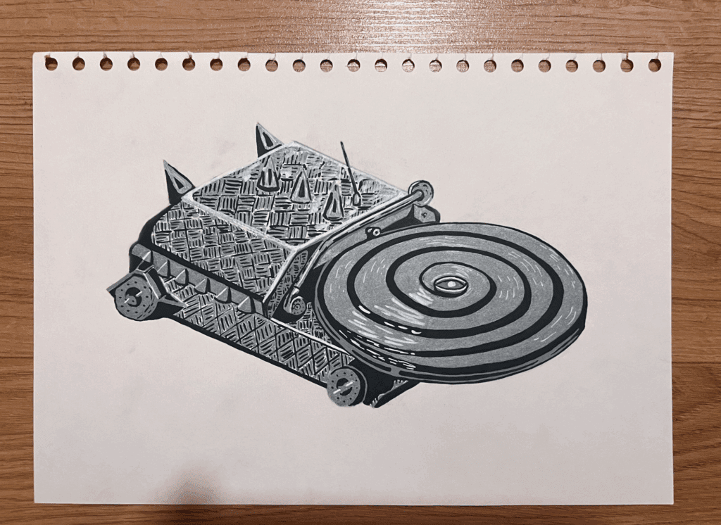 new limited edition design of hypo-disc from robot wars.