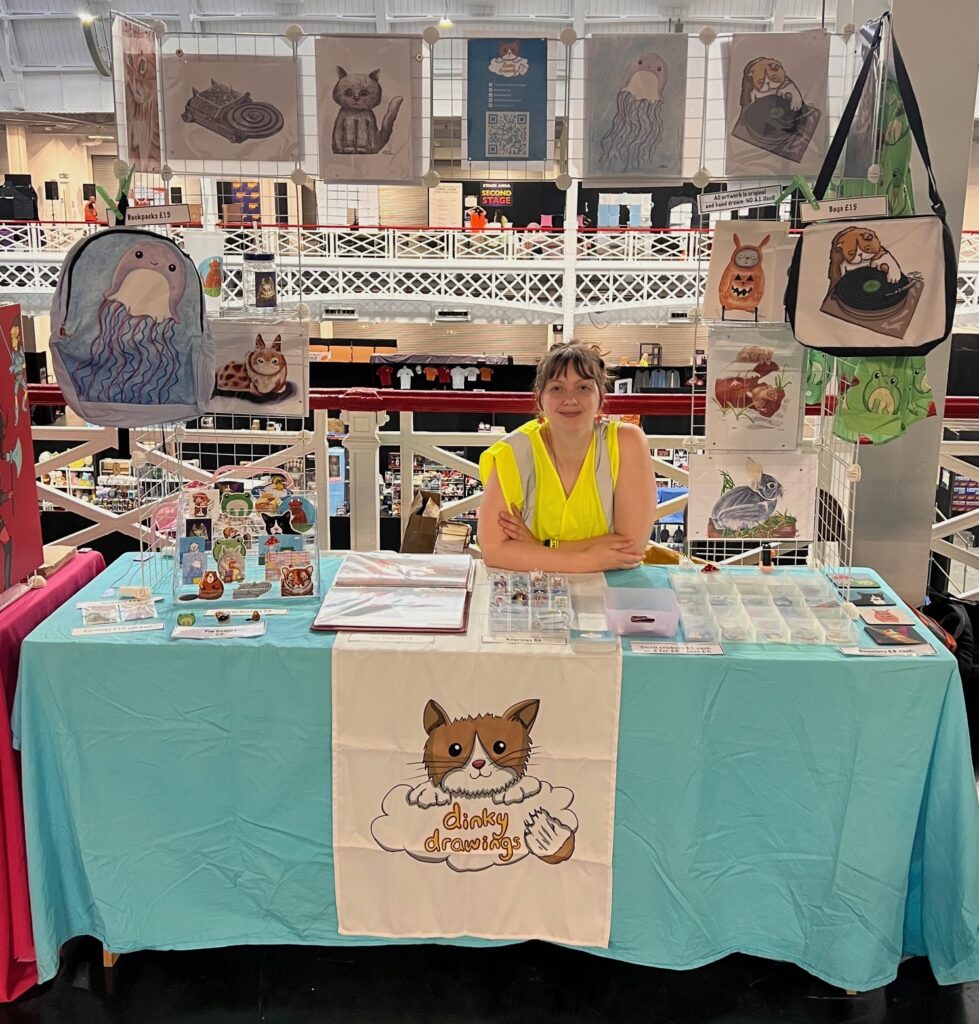stall set up the day before LFCC
