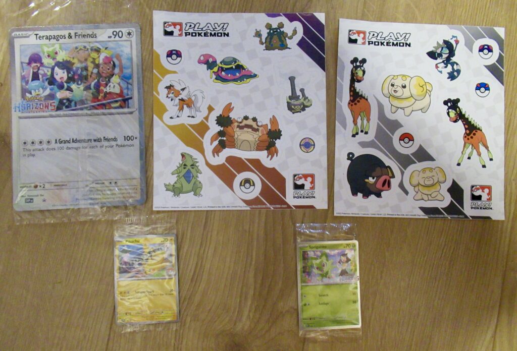 Pokemon promo cards and stickers from canterbury gaming convention