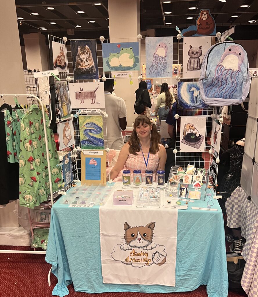 an artists stall at doujin con